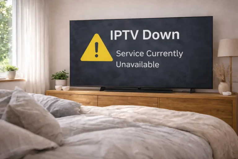 IPTV buffering and connection timeout on Smart TV screen